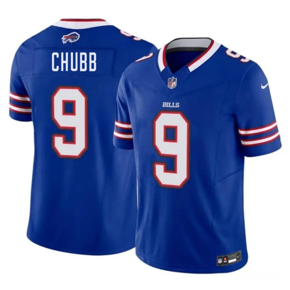 Can Select Mens Youths  Bradley Chubb Blue Jersey Vapor Stitched